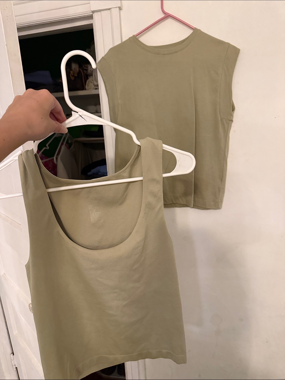 Set of Two - A New Day Women's Olive Green Tank & Tee Set